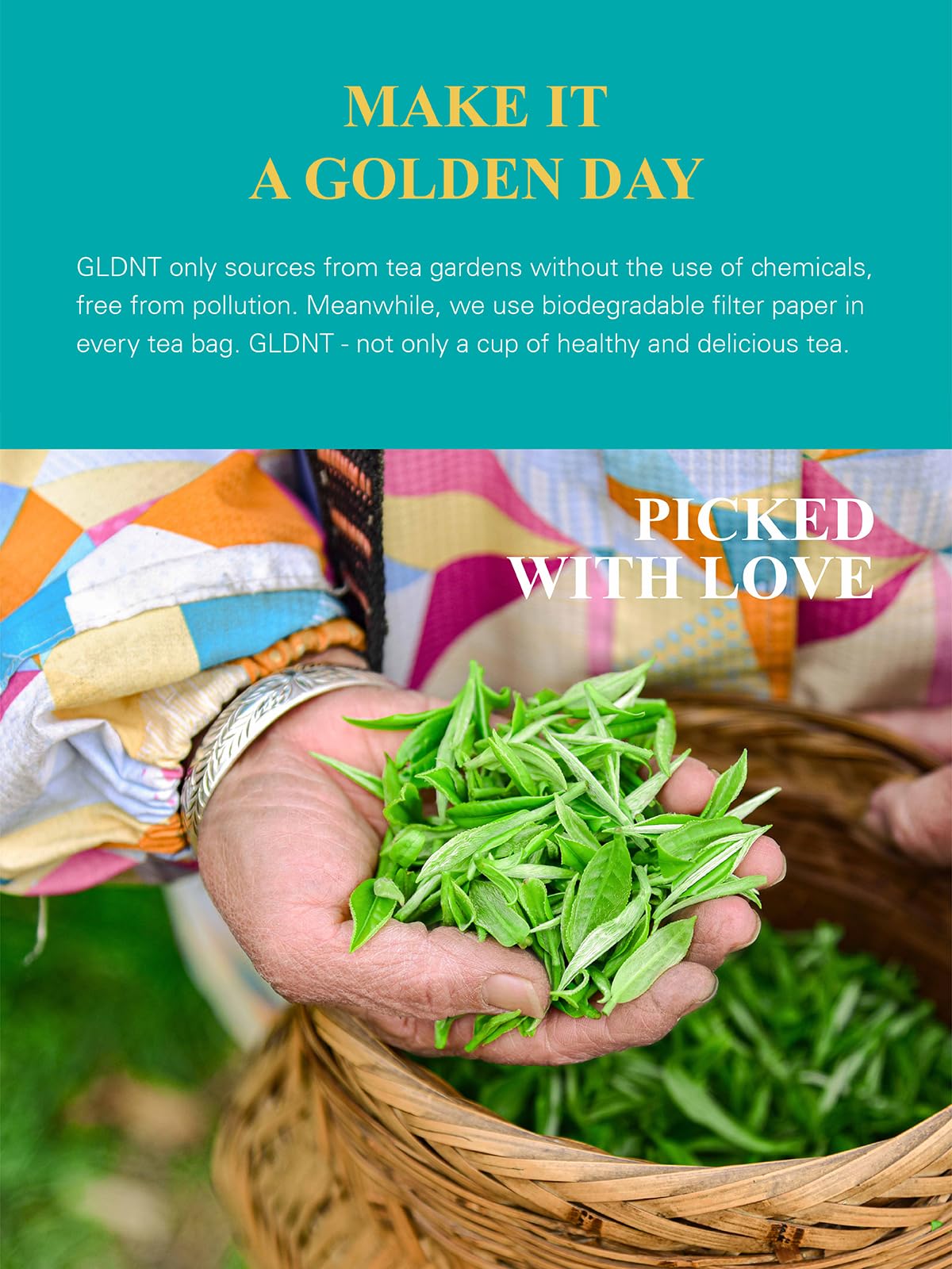Gldnt Organic White Tea, Enhanced Organic White Tea Loose Leaf, Mild & Smooth Taste, Low Caffeine, 7 Ounce