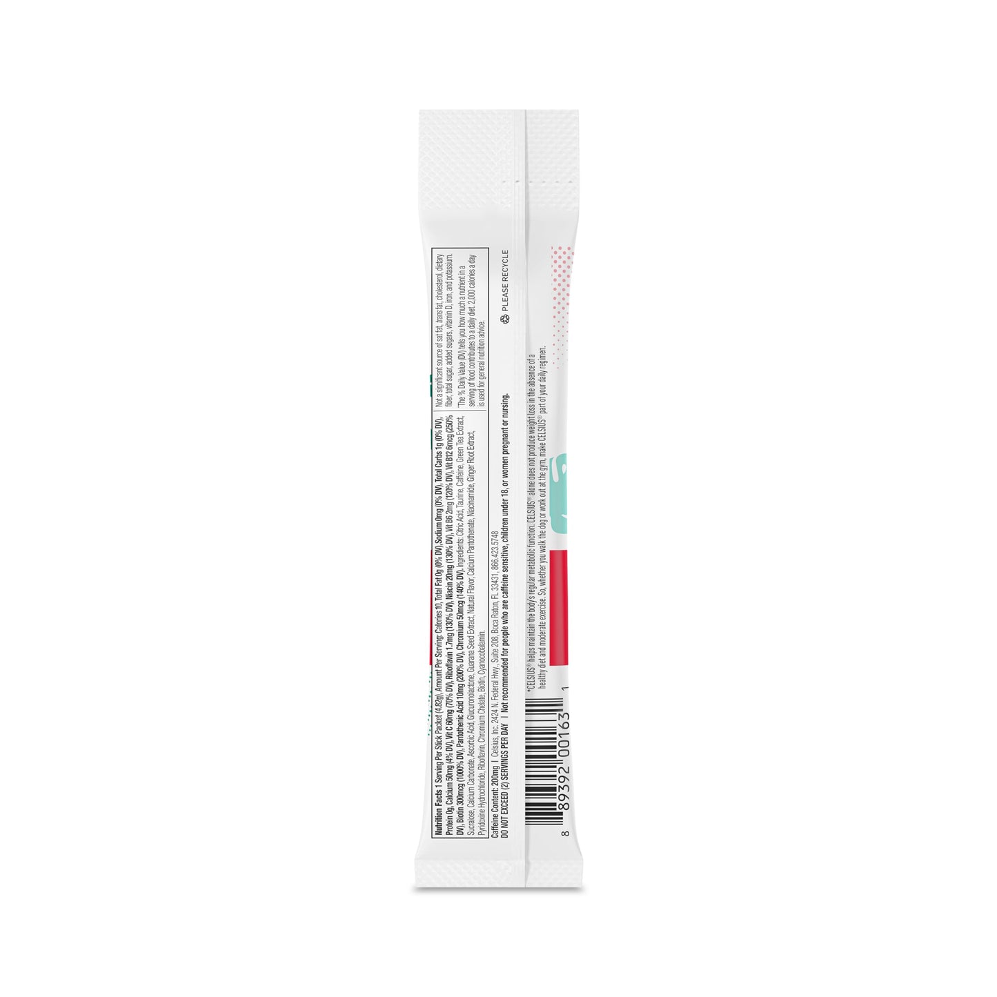CELSIUS On-the-Go Powder Sticks Peach Vibe, Essential Energy 2.6 Oz (14 Sticks per Pack)