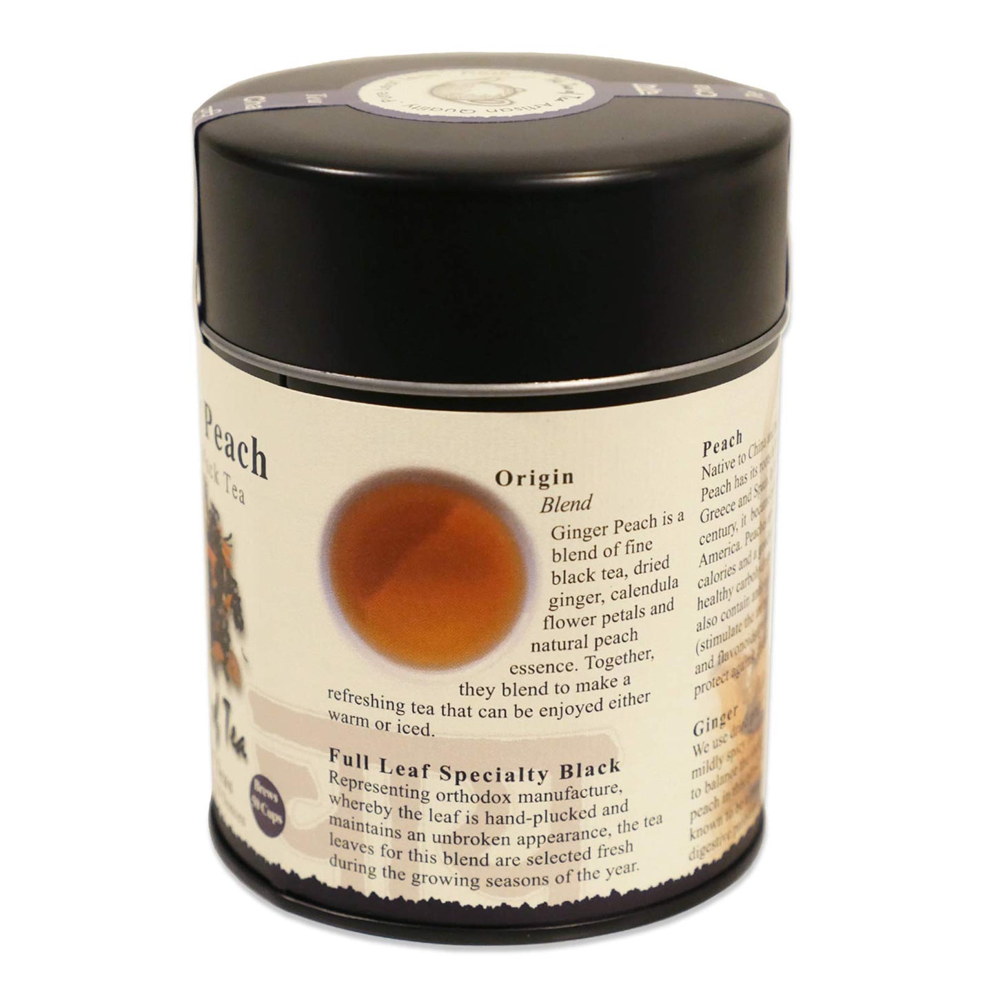 The Tao of Tea, Ginger Peach Black Tea, Loose Leaf, 4-Ounce Tins (Pack of 3)