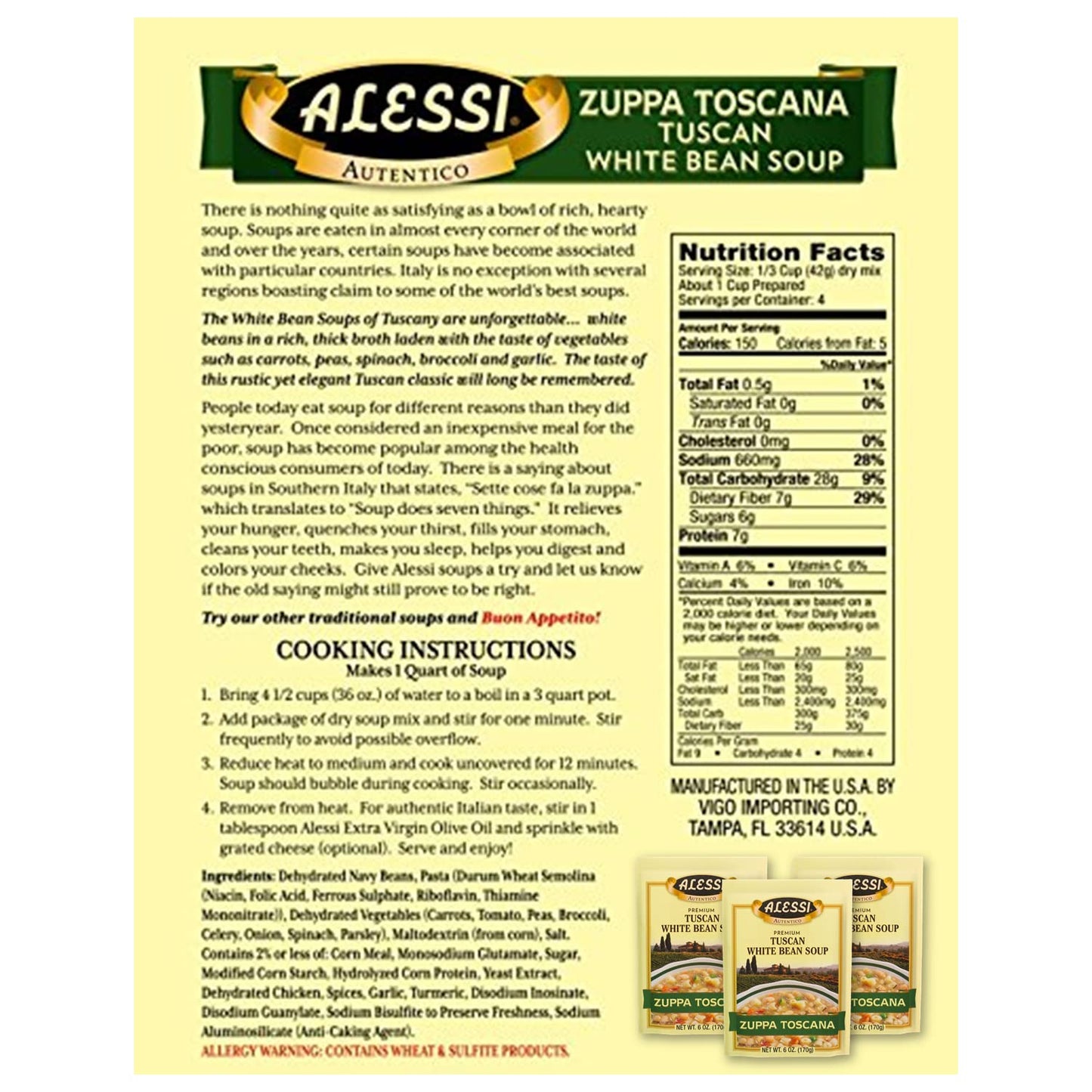 Alessi Autentico Premium Soups, Traditional Flavors, 6oz (Variety, Pack of 3)