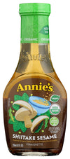 ANNIES NATURALS SHIITAKE SESM VNGRTT SALAD DRESSING GLASS BOTTLE 8 OZ - 0092325333531