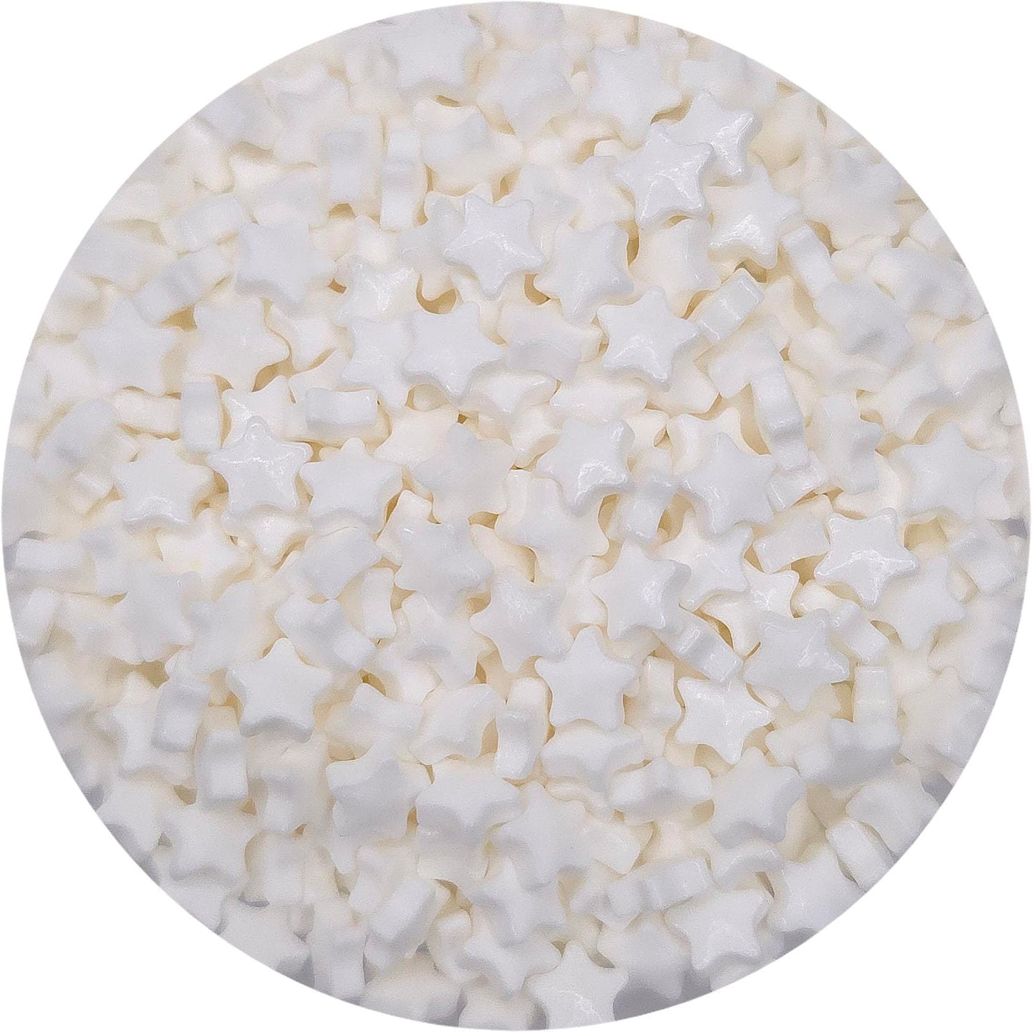 NCS White Stars 7MM Edible Candy Sprinkles, 8 ounces - Great for Cupcakes, Cookies, Cakes, Cakes Pops, Donuts