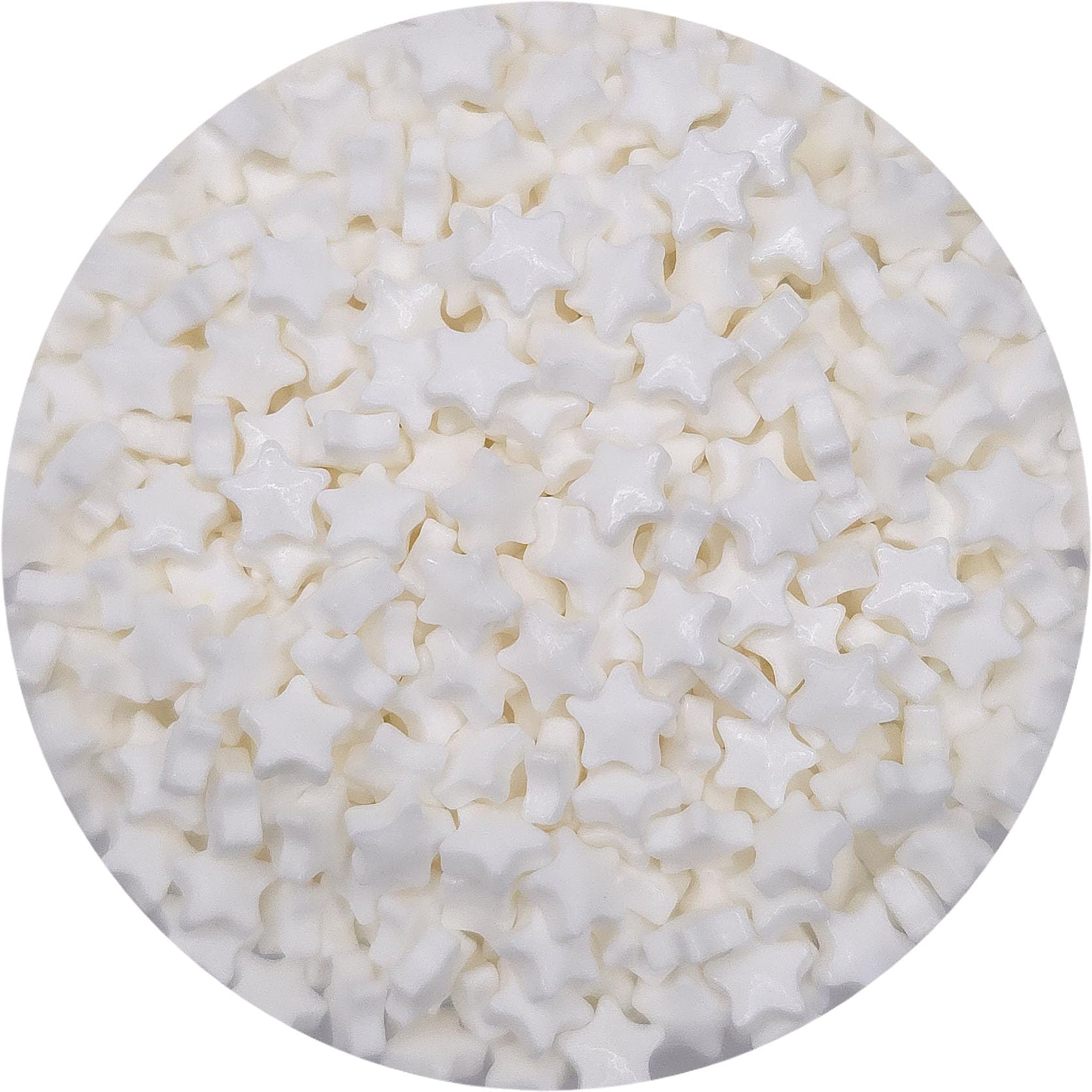 NCS White Stars 7MM Edible Candy Sprinkles, 8 ounces - Great for Cupcakes, Cookies, Cakes, Cakes Pops, Donuts