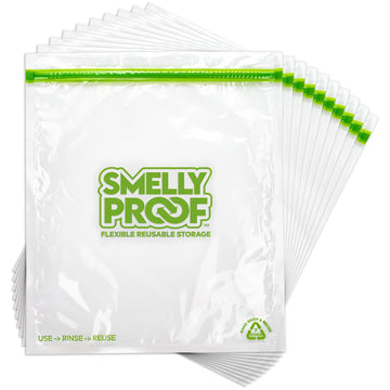 Reusable Storage Bags For Food By Smelly Proof Bags - Made In Usa, Easy Clean, Dishwasher-Safe, Peva & Bpa Free, Xl 3-Mil Thick 