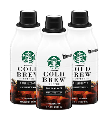 Starbucks Cold Brew Coffee Concentrate (Signature Black), 32.0 Fl Oz, 3