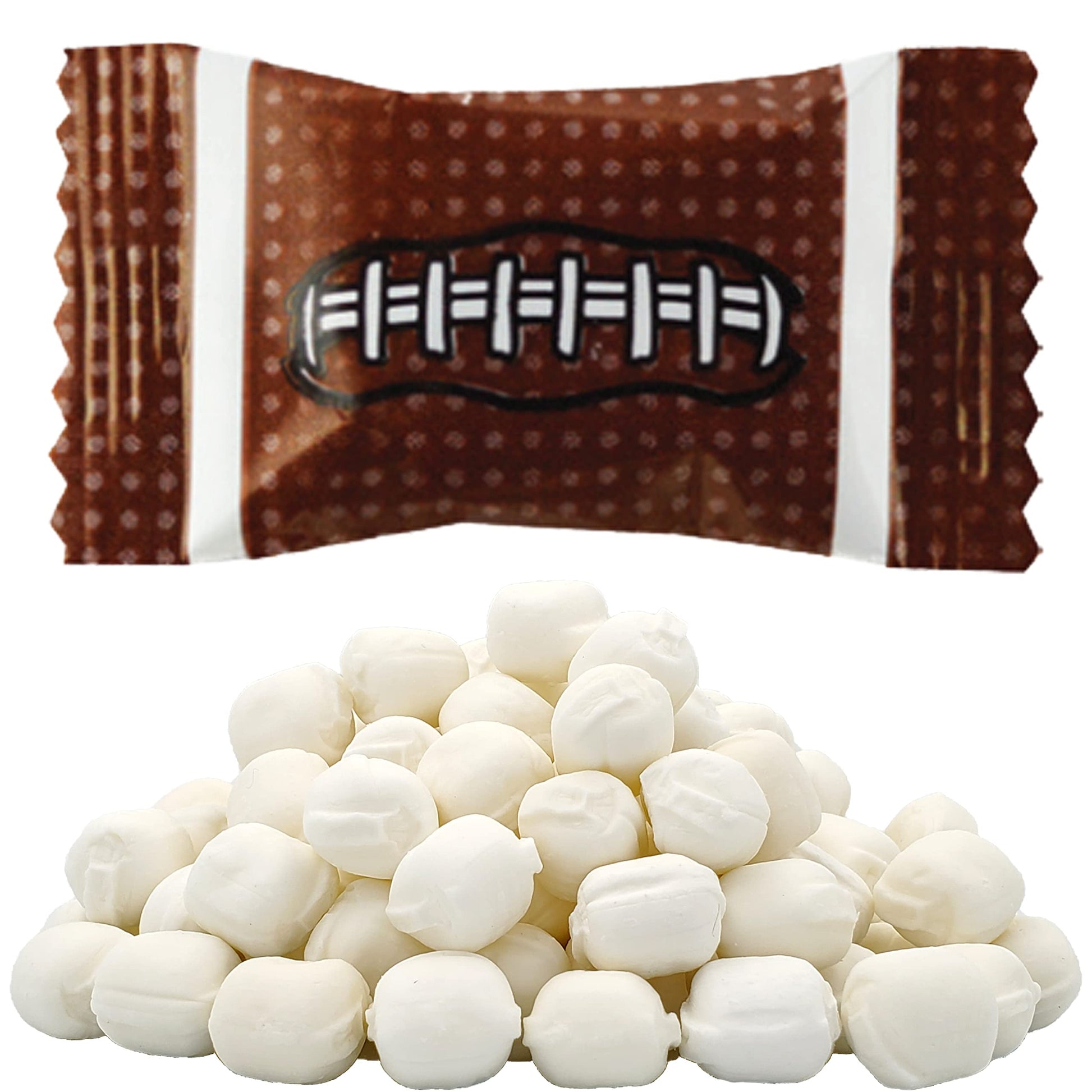 Sports Buttermints, Mint Candies, After Dinner Mints, Butter Mint Candy, Fat-Free, Kosher Certified, Individually Wrapped (Football, 110 Pieces)