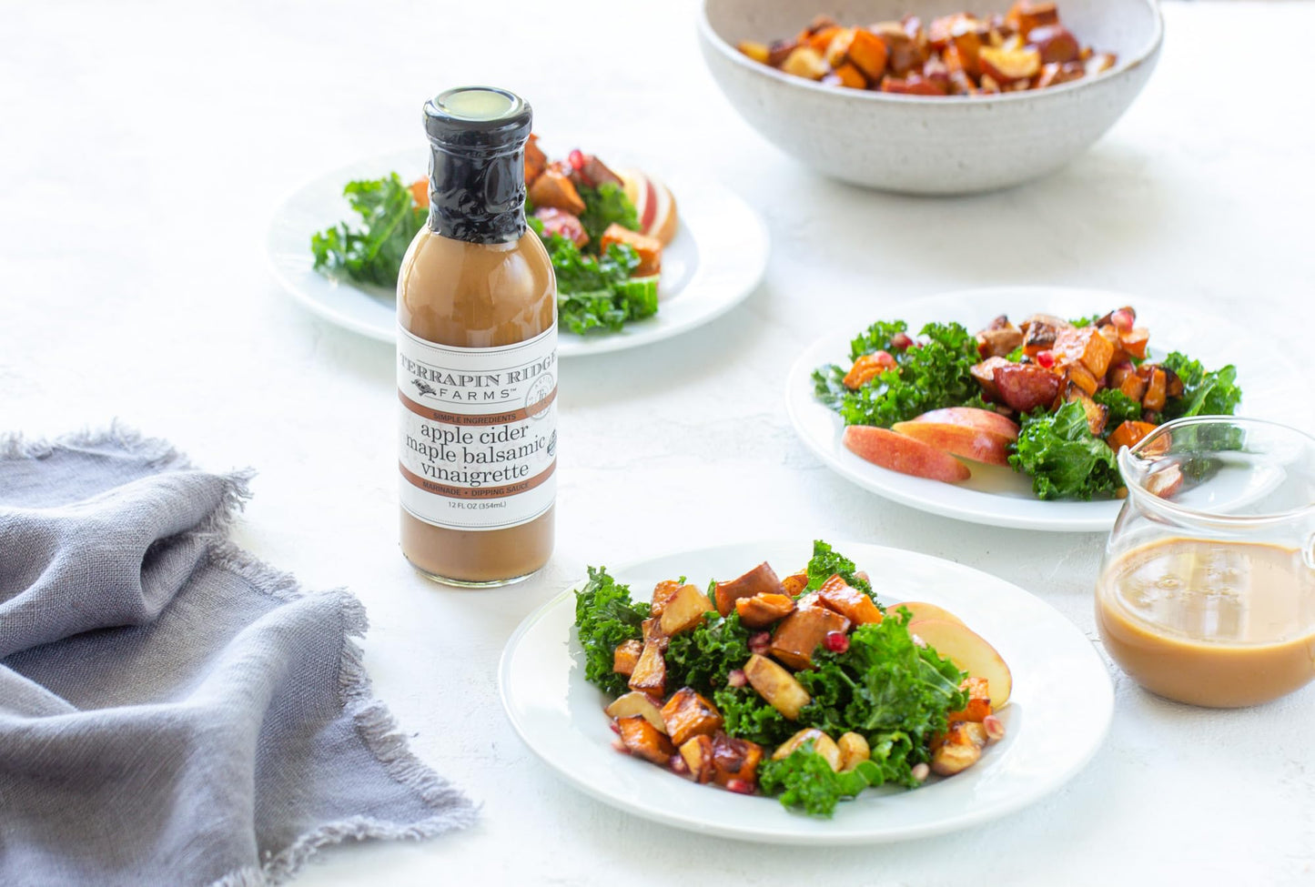 Terrapin Ridge Farms Apple Cider Maple Balsamic Vinaigrette, Gourmet Salad Dressing, 12 Fl Oz Bottle