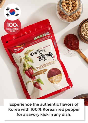 Korean Food Haetnim Maeul 100% Korean Red Chili Powder, Gochugaru Great For Kimchi 8.8Oz(250G) Vegan, No Msg, ,