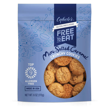 Cybeles Free To Eat Gluten-Free & Vegan Mini Cookies - Plant-Based - Dairy, Soy, & Nut Free - Crunchy Cookie - School Safe Snack