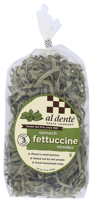 Al Dente Pasta Fttccne Spinach, 12 Oz (Pack of 6)