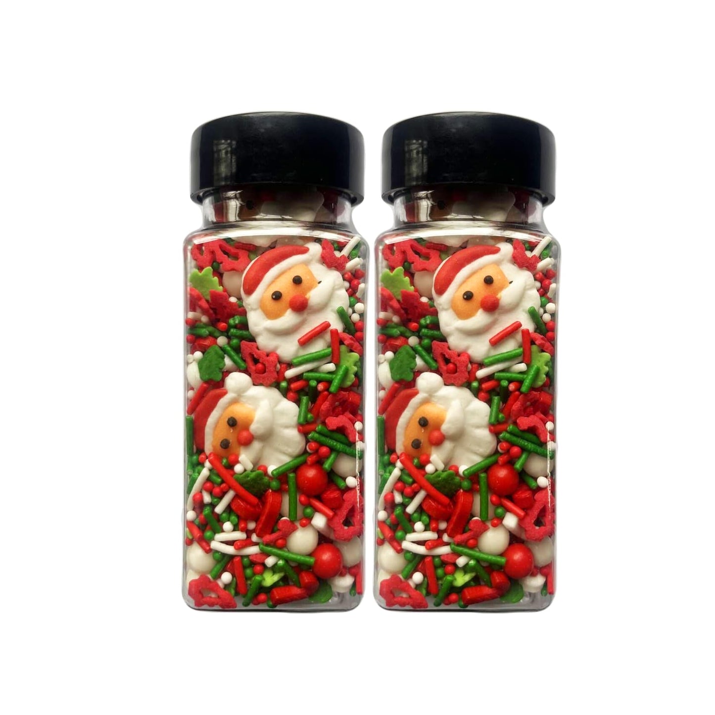 Santa Claus Sprinkles 7oz Candy Sugar Sprinkle Red and Green Sprinkles Cake Decorations Cupcake Toppers Cookie Decorating Ice Cr