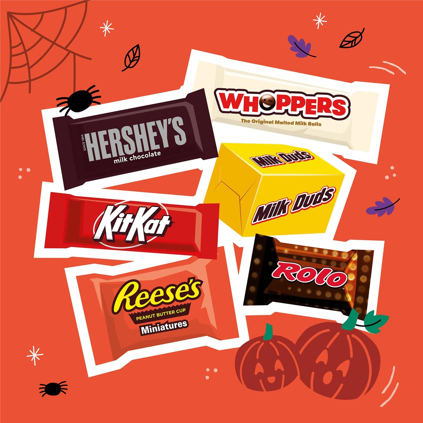 HERSHEYS Miniatures Assorted Flavored Halloween Candy Bulk Bag, 39.51 oz (130 Pieces)