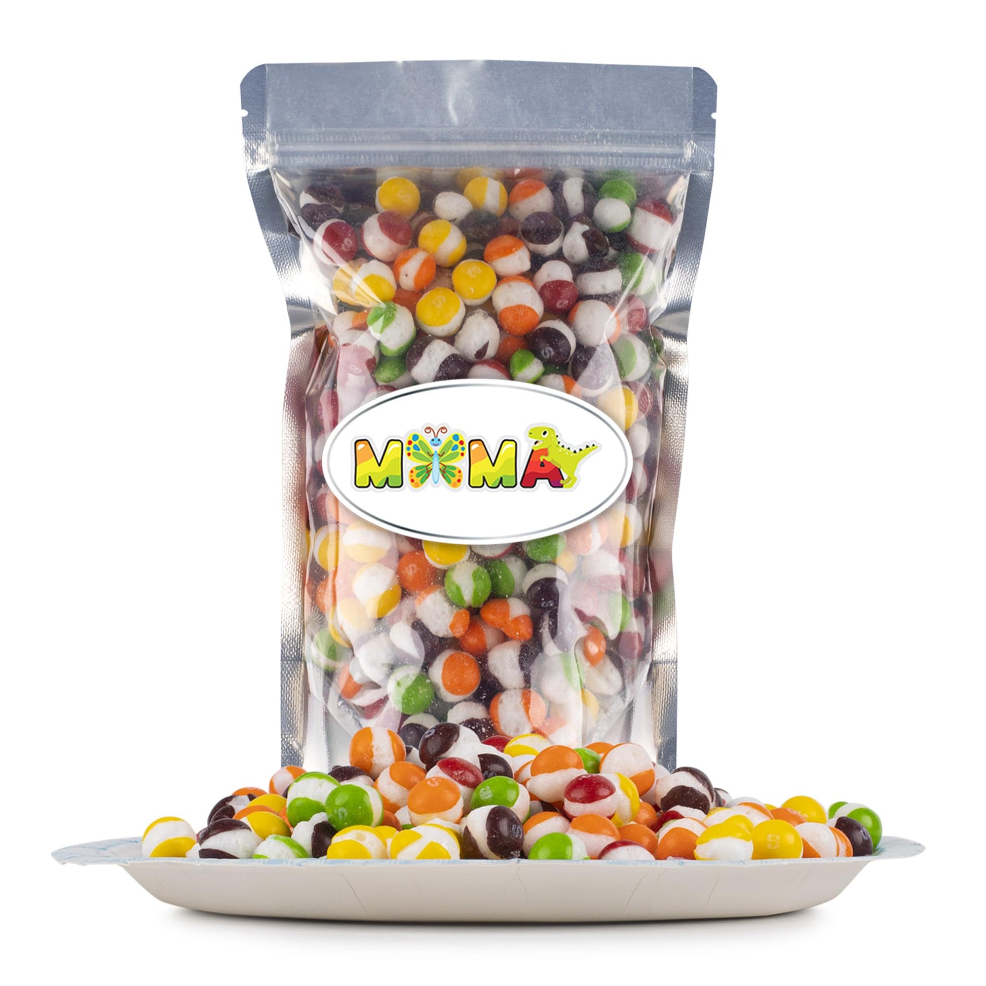 Mima Flavorful Freeze Dried Skittles - (10Oz) Assorted Original Fruit Halloween Candy For Snacking And Sharing - Resealable Bag