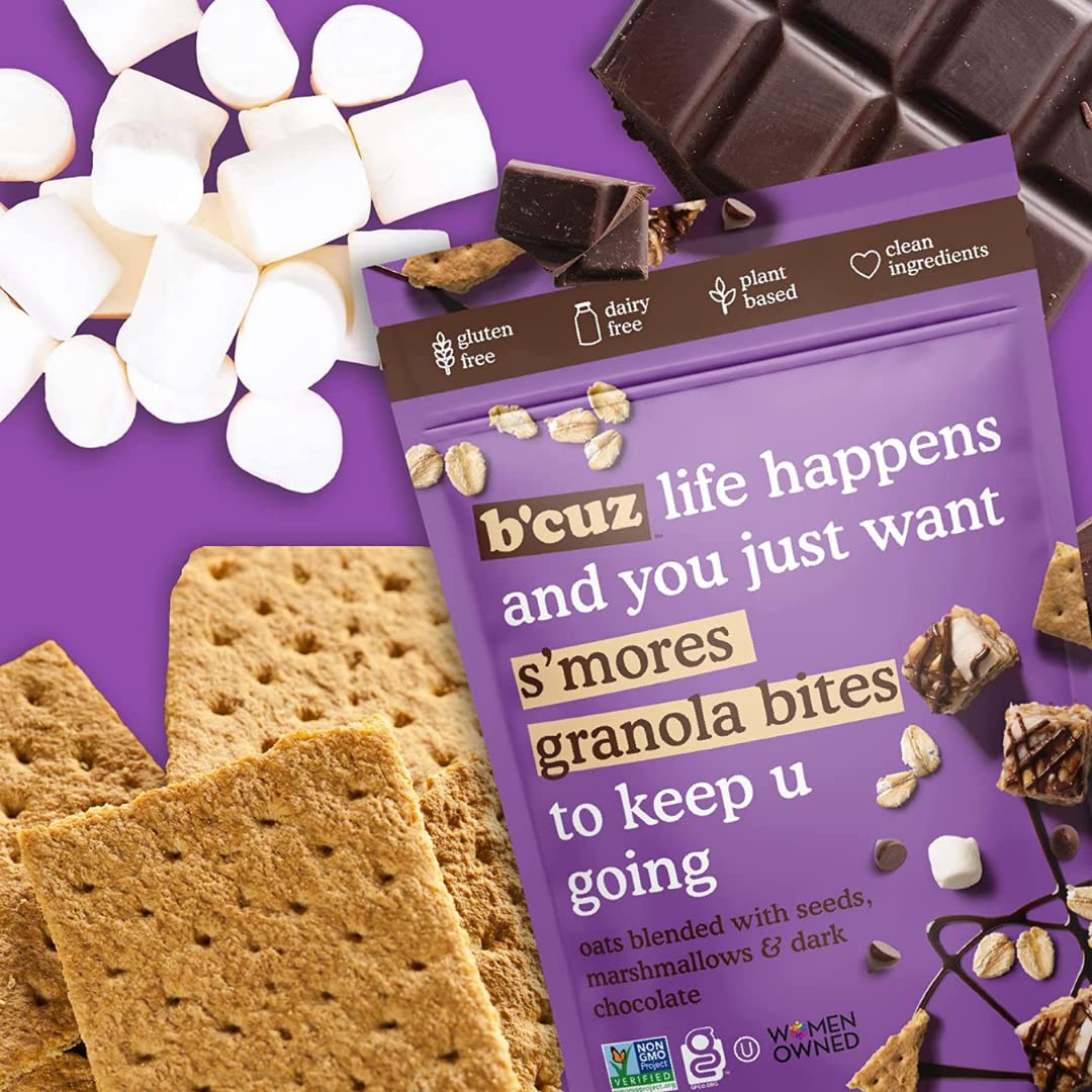 B cuz Granola Bites - Gluten Free On the Go Snacks Variety Pack, Kosher, Vegan Friendly, Travel Safe, Healthy Breakfast and Des