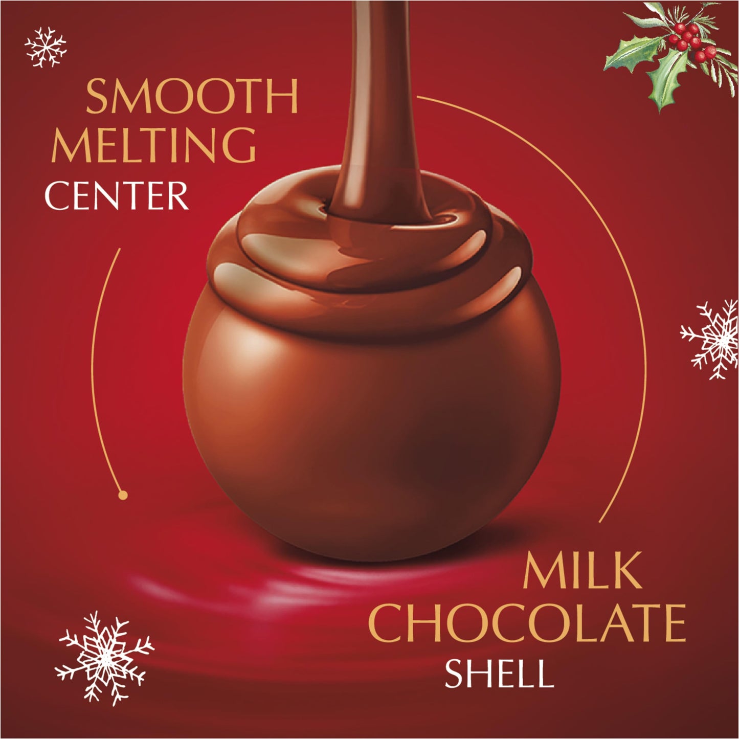 Lindt Lindor Milk Chocolate Candy Truffles Modern Gift Box, Assorted Chocolate Candy With Smooth, Melting Truffle Center, 7.6 Oz