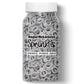 SugarMeLicious Silver Wedding Ring Thick Candy Quins, Cupcake Confetti, Anniversary, Engagement Sprinkles, 2oz