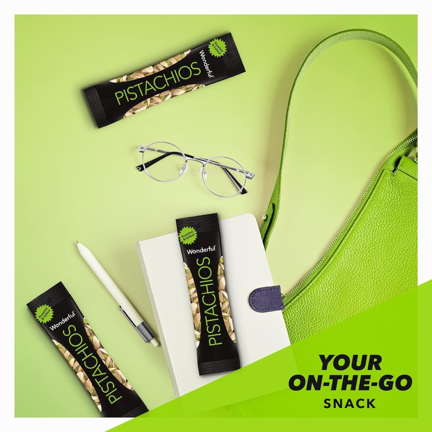 Wonderful Pistachios In Shell, Roasted & Salted Nuts, 1.25 Ounce Bag (Pack of 96), Protein Snacks, On-the-Go, Individually Wrapp