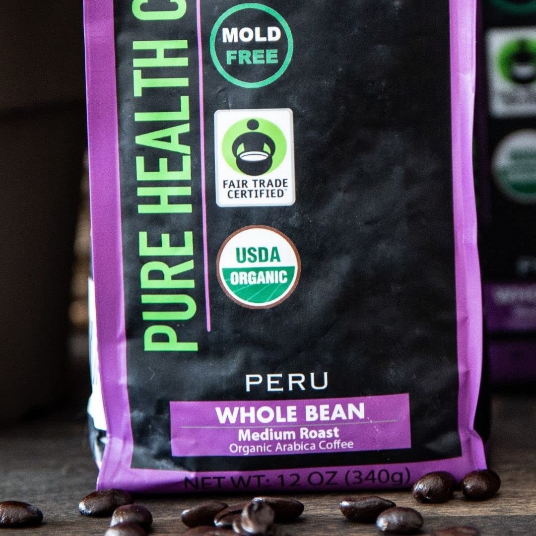 Edge Coffee Company Mold Free Organic Fair Trade Coffee - Low Acid Whole Bean 12oz