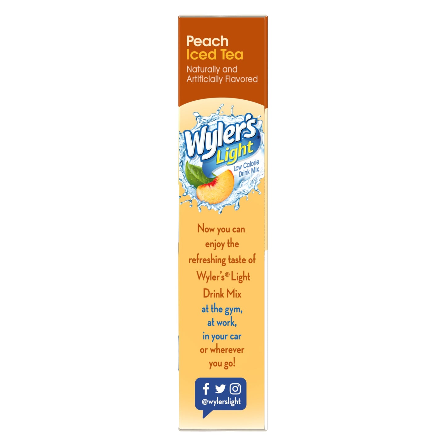 Wyler'S Light Singles To Go Powder Packets, Water Drink Mix, Peach Iced Tea, 8 Packets Per Box, 24 Total Packets (Pack Of 3)