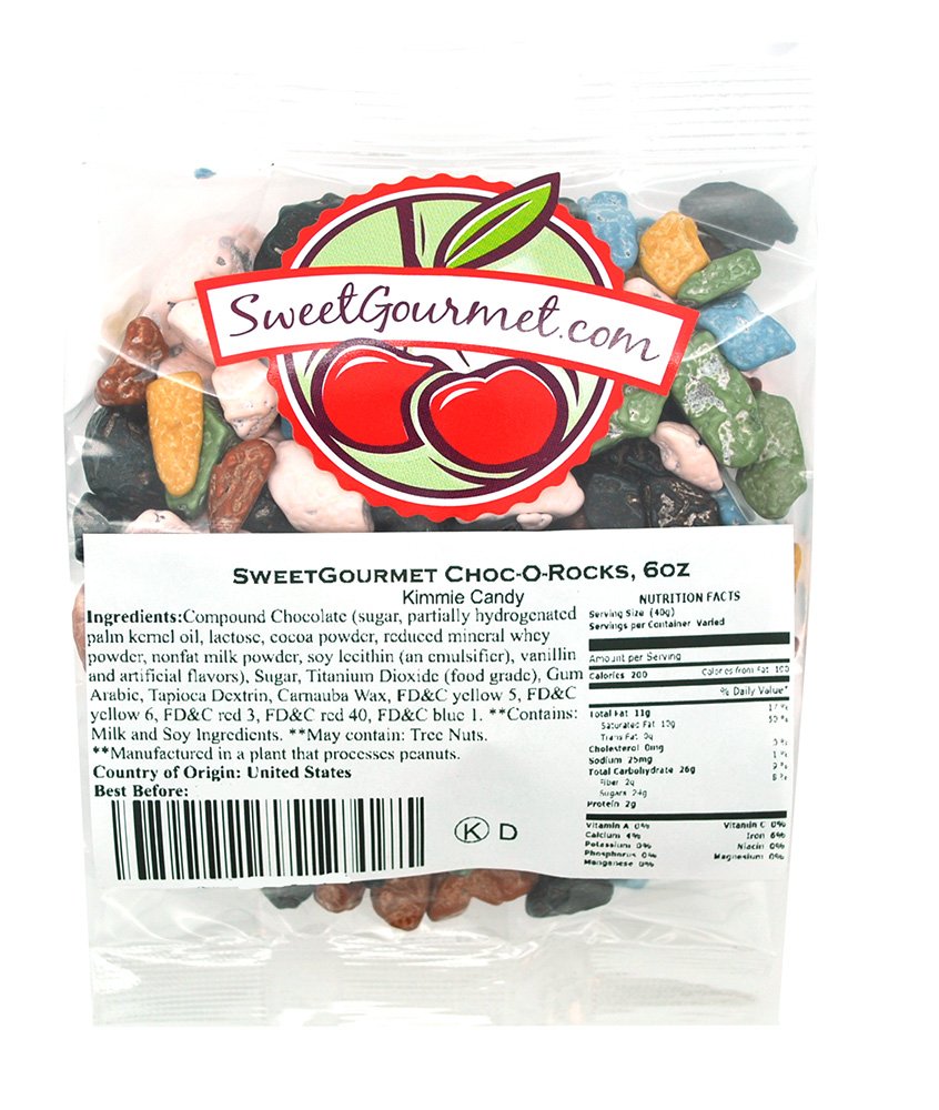 Sweetgourmet Candy Coated Chocolate Rocks | Edible Candy Stones | 6Oz Small Bag
