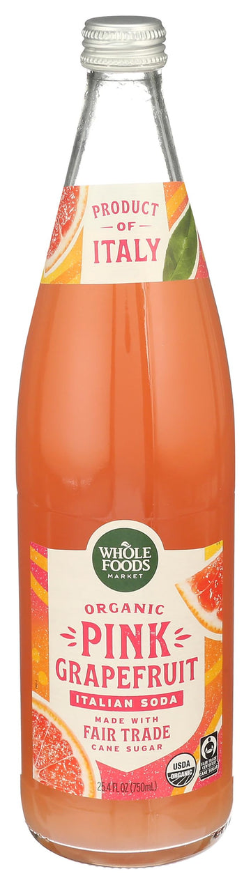 365 by Whole Foods Market, Organic Pink Grapefruit Italian Soda, 25.4 Fl Oz
