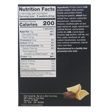 Protifit - High Protein Wafer Bar, 15G Protein, Low Calorie, Low Carb, Low Fat, Trans Fat Free, Cholesterol Free, Ideal Protein Compatible, 5 Servings Per Box (Lemon)