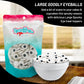 Large Spooky Eye Toppers - 4 oz Resealable Stand Up Candy Bag - Edible Baking Decorations - Funny Googly Eyes for Cupcakes, Cake