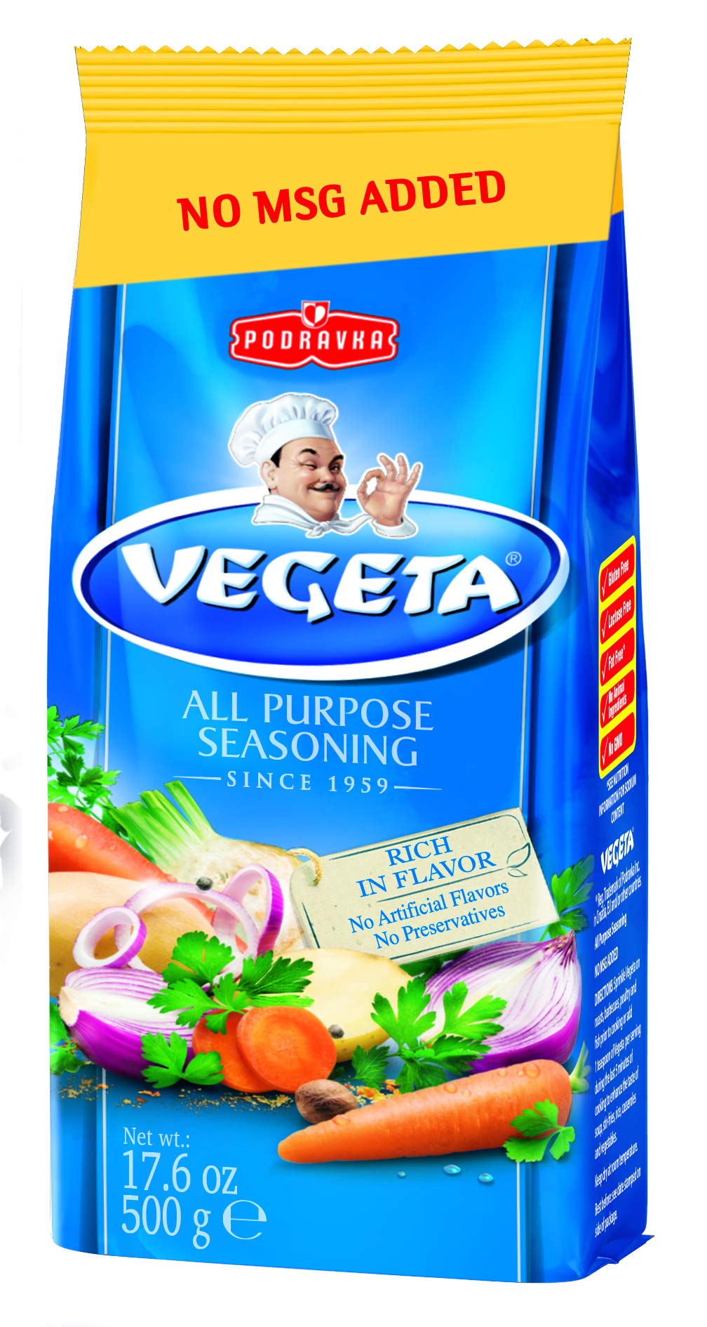 Vegeta, Gourmet Seasoning, No Msg, 17.6Oz 500G Bag