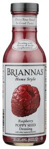 Briannas Rasberry Poppy Seed Dressing, 12 Oz. Bottle Pack of 6