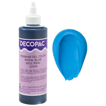Decopac Premium Gel Food Color, Edible Coloring For Use With Buttercream Or Whipped Icing, Fondant & Piping Gel, Highly Concentrated Gel, 8Oz - Royal Blue