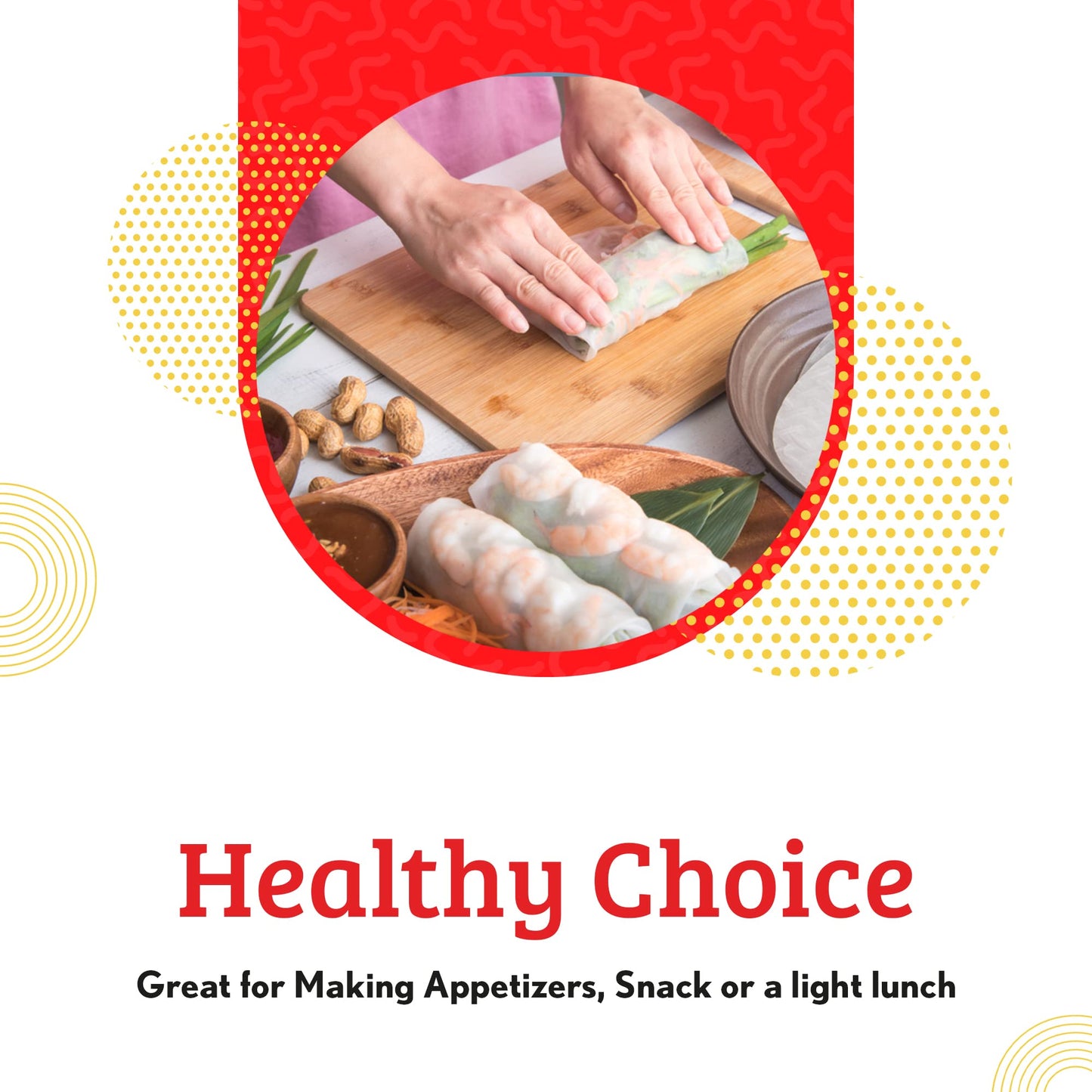 Cathay Fresh Spring Roll Rice Paper Wrappers, Gluten-Free, Low Carb, 30 Sheets, 12 Ounce