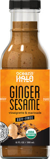 Oceans Halo Organic Ginger Sesame Vinaigrette & Marinade, 12 fl oz, Soy-free