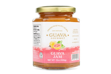 guava gourmet guava Jam (12oz Jar) Fresh Tropical guava Fruit Jam All-Natural Non-gMO Vegan gluten and cholesterol-Free Premium