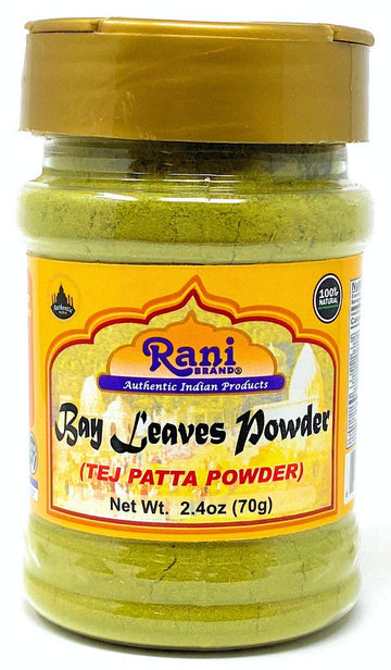 Rani Bay Leaf (Leaves) Powder 2.4Oz (70G) Pet Jar ~ All Natural | Gluten Friendly | Non-Gmo | Vegan | Indian Origin (Tej Patta)