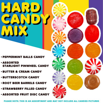 Dooboe Hard Candy Assortment - 10 Pounds - Big Bulk Hostess Candies - Mixed Flavor Sweets for Offices  Breakrooms  Gifting