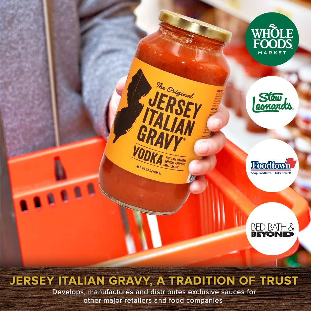Jersey Italian Gravy-24 Oz Jar-Gourmet, All Natural All Purpose Tomato Sauce For Pasta And More, No Artificial Ingredients- Vegan Friendly-Authentic Recipe For Pasta, (Spirit-Inspired Flavor, 12 Pack)