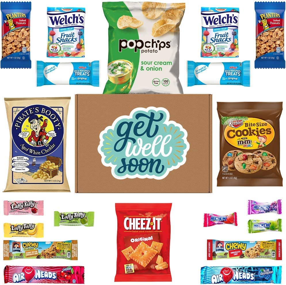 Hangry Kits Get Well Soon Gifts For Men And Women - Send A Get Well Soon Gift Basket  Get Well Soon Care Package To An Unwell Friend Or Loved One In Hospital  After Surgery & Recovery.