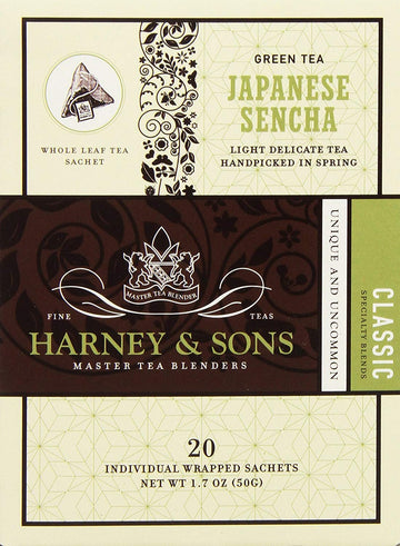 Harney & Sons Green Tea  Japanese Sencha  20 Count (Pack of 1)