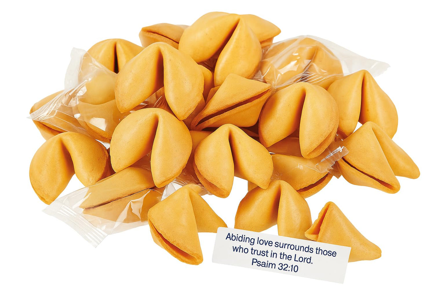 100 Bible Verse Fortune Cookies – Individually Wrapped Religious Candy With Scripture Messages – Kosher, Nut-Free Christian   For Easter, Vbs, Church, Christmas & Party Favors – Made In Usa