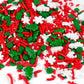 Christmas Tree Sprinkles for Cake Decorating Edible 4.2 ounce Snowflake Sprinkles Mix Red Green for Xmas Party New Year Cupcake