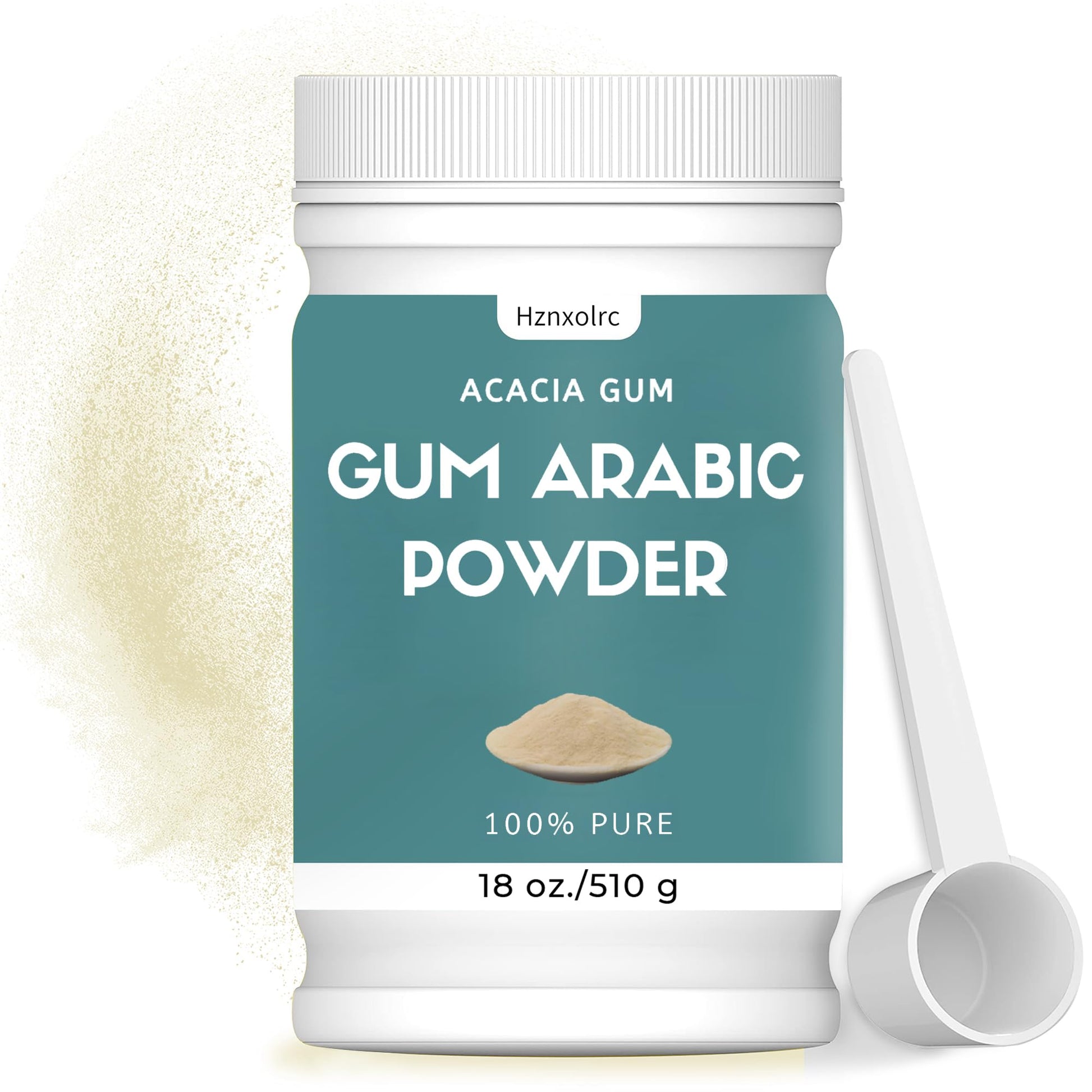 Hznxolrc 18 oz Gum Arabic Powder, 100% Pure for DIY Watercolor Paints, Ice Cream, and Crafts