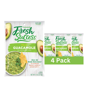 Concord Foods: Mild Guacamole Dip Mix (Pack of 4) 1.1 oz Packets