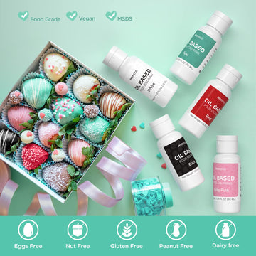 Oil Based Food Coloring For Chocolate - Nomeca 30 Milliliters Upgraded Oil Teal Food Color For Baking Cake Decorating, Edible Food Dye For Candy Melts Cookies Easter Egg Icing Fondant Meringues