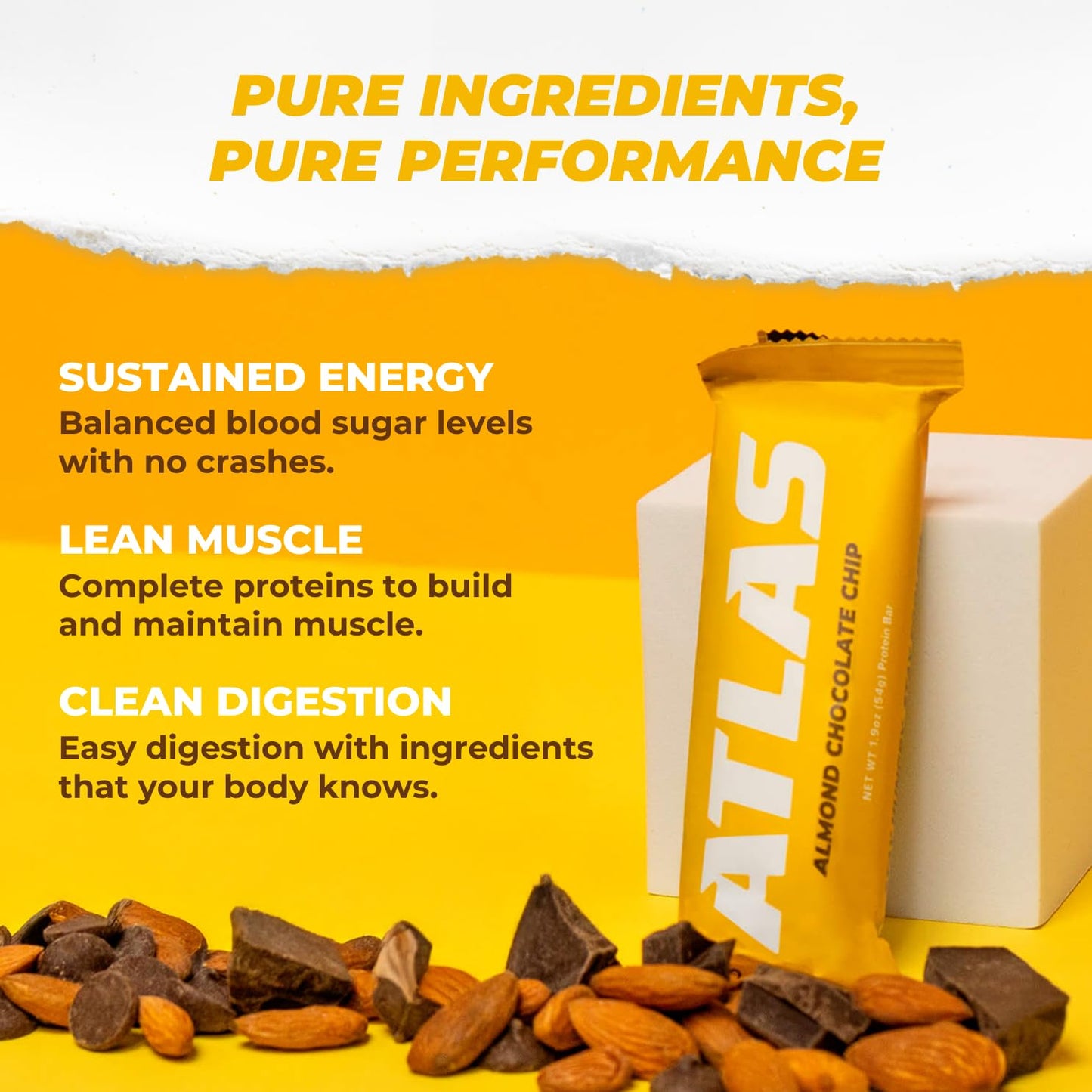 Atlas Bar - 20g Protein, 1g Sugar, 0g Seed Oils, 0g Sugar Alcohols (Variety Pack, 12 Count) (12 Count, Variety)