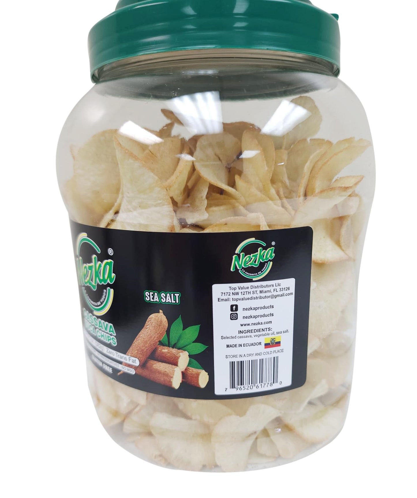 Nezka Cassava Yuca Chips - Crunchy Snacks and Side Dish - Gluten Free, Vegan, Non-GMO - 13.5 Oz (Pack of 2)