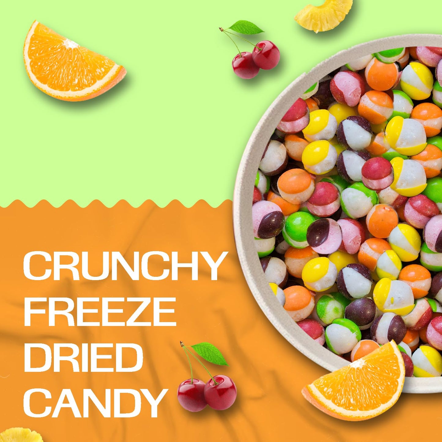 Enhanced Freeze Dried Candy 1 Pound (16Oz) Halloween Candy Super Value Freezed Dried Candies, Resealable Bag For Freshness, Freeze Dried Crunchy Candies - 1 Lb, Movie Snacks