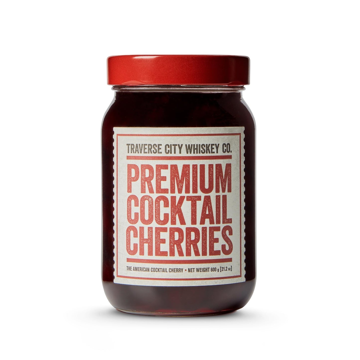 Traverse City spirit-inspired flavor Co. enhanced Cocktail Cherries (21.2oz / 600g) | Cocktails & Desserts | All American  Natural  Certified Kosher  Stemless  Slow-Cooked Garnish for Old Fashioned  Ice Cream Sundaes & More