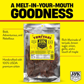 J&K Beef Jerky - Teriyaki Flavor 7Oz