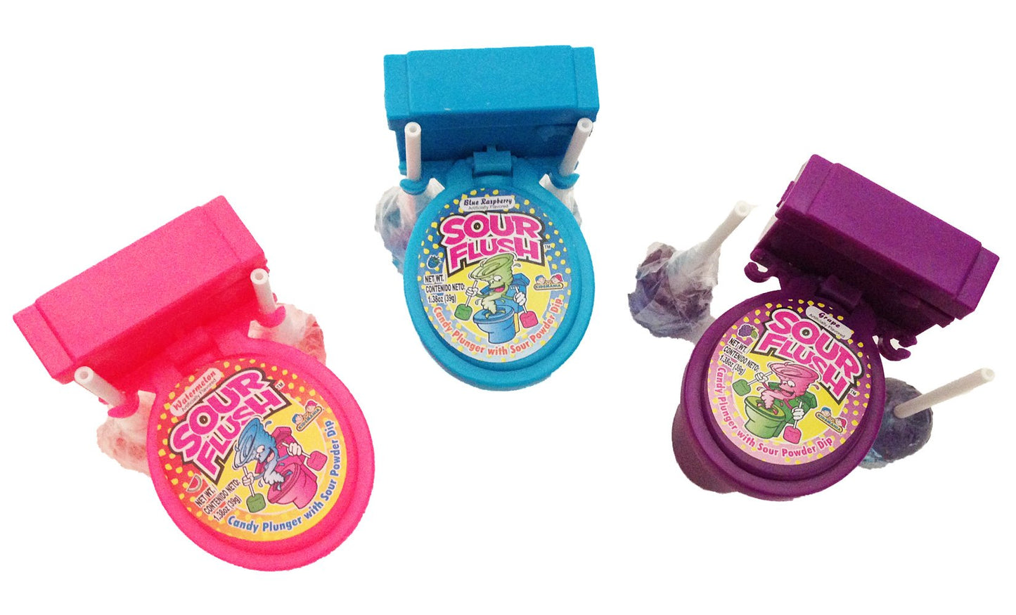 Kidsmania Sour Flush Watermelon, Grape And Blue Raspberry Pack