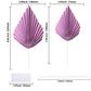 Gyufise Palm Leaf Cake Toppers, 4.7x5.1, Purple, 6Pcs, Decorative Cupcake Insert for Weddings and Parties, Model ZN0680-3